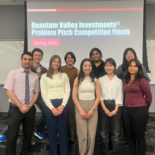 Student entrepreneurs tackle real-world challenges at the Spring 2026 Quantum Valley Investments® Problem Pitch Competition Finals